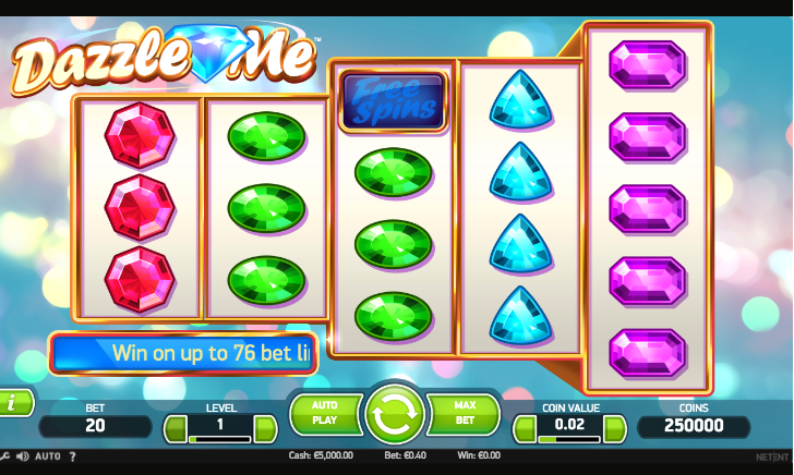 Dazzle Me slot screenshot