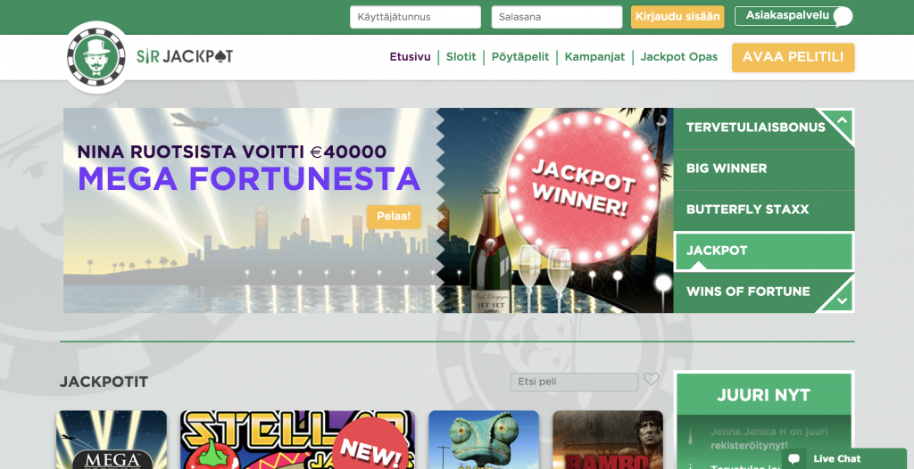 Sir Jackpot Casino